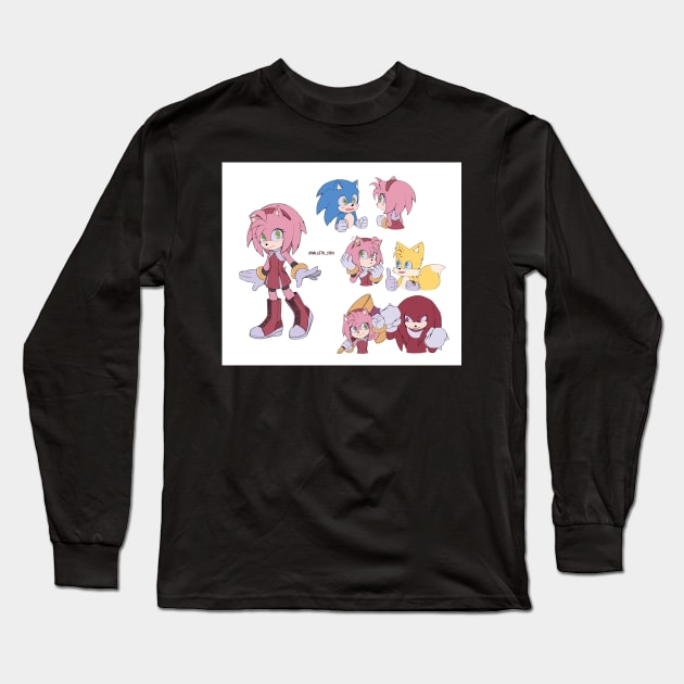 Amy Rose Long Sleeve T-Shirt by hallstheien